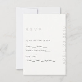 Blush Modern Wedding RSVP Card