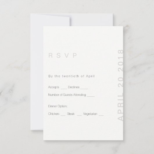 Blush Modern Wedding RSVP Card (Vorderseite)