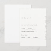 Blush Modern Wedding RSVP Card (Vorne/Hinten)
