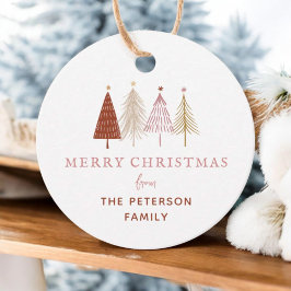 Blush Modern Weihnachtsbaum Weihnachtsfeiertage Ge Geschenkanhänger