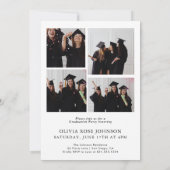 Blush Moderne Abschluss-Foto | Ankündigung  (Rückseite)