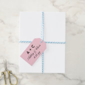 Blush Moderne Personalisierte Hochzeitsempfehlung Geschenkanhänger (Mit Garn)