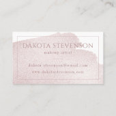 Blush | Moderne Rot-Rot-Rosa-Farbe Visitenkarte (Rückseite)