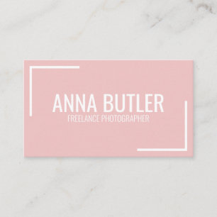 Blush Modernes Einfaches Minimalistisches Beruflic Visitenkarte