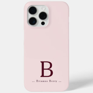 Blush Monogram Elegant Case-Mate iPhone Hülle