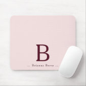 Blush Monogram Elegant Mousepad (Mit Mouse)