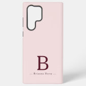 Blush Monogram Elegant Samsung Galaxy Hülle (Rückseite)
