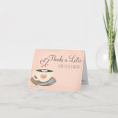 Blush Monogram Heart Coffee Cup Wedding Danke (Vorderseite)