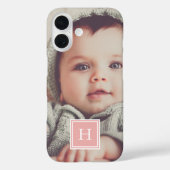 Blush Monogram Overlay | Foto Case-Mate iPhone Hülle (Rückseite)