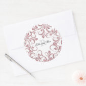 Blush Monogram Wedger Stickers & Umschlag Aufklebe (Umschlag)