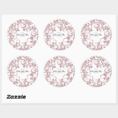 Blush Monogram Wedger Stickers & Umschlag Aufklebe (Blatt)
