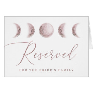 Blush Moon. Celestial Wedding Reserviert Table Sig