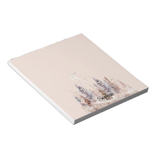 Blush Moon Purple Trees Notizblock (angewinkelt)