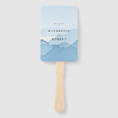 Blush Mountain Hochzeitsprogramm Hand Fan Fächer (Vorderseite)