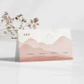 Blush Mountain Range Landschaft Hochzeit Platzkart Platzkarte