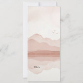 Blush Mountain Range Wedding Dinner Menü Karte (Rückseite)