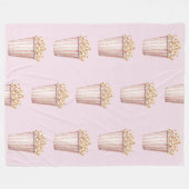 Blush Movie Time Popcorn Fleecedecke (Vorderseite (Horizontal))