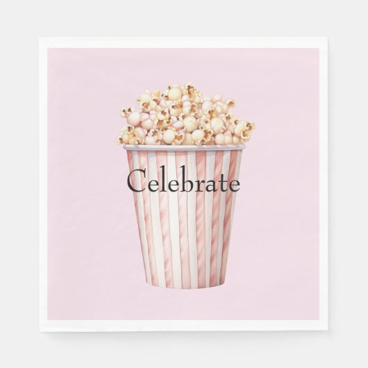 Blush Movie Time Popcorn Serviette (Vorderseite)