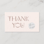 Blush Mystical Danke für das Branding kleiner Unte Visitenkarte (Vorderseite)