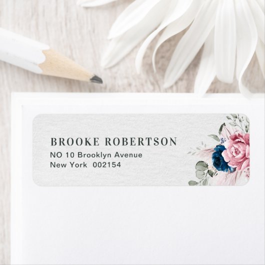 Blush Navy Blue Soft Pastel Pink Blues Hochzeit (Insitu)