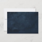 Blush Navy Dusty Blue Floral Botanical Wedding Dankeskarte (Rückseite)