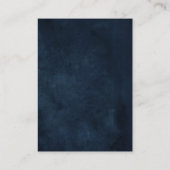 Blush Navy Dusty Blue Floral Geometric Botanical Begleitkarte (Rückseite)