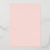 Blush Navy Gold Floral Butterfly Tiara Quinceanera Folieneinladung (Rückseite)