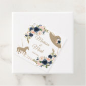 Blush & Navy Kentucky Derby Wedding Geschenkanhänger (Beispiel)