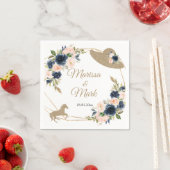 Blush & Navy Kentucky Derby Wedding Serviette (Beispiel)