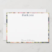 Blush Navy Wasserfarbe Blumenbenutzerdefiniertes B Dankeskarte (Vorderseite)