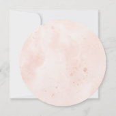 Blush & Navy Wasserfarbe Florals Moderne Hochzeit Save The Date (Rückseite)