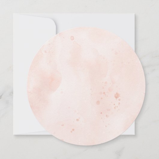 Blush & Navy Wasserfarbe Florals Moderne Hochzeit Save The Date (Rückseite)