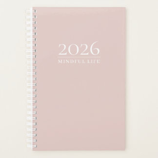 Blush Nude 2026 Planer | Benutzerdefinierter Titel