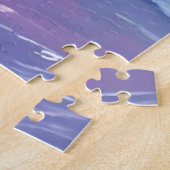 Blush Ocean Sunset Waves Watercolor Puzzle (Seite)