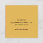 BLUSH OCHRE NAVY SCANDI HEART RAINBOW BABYSITTER QUADRATISCHE VISITENKARTE (Rückseite)