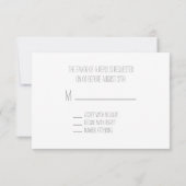 Blush Ombré Wedding RSVP Karte (Rückseite)