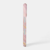 Blush Opaline – Luxus-Rosa-&-Gold-Marmor iPhone 16 Hülle (Rechte Seite)