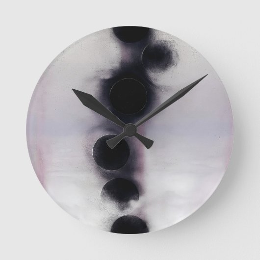 Blush Orbit Abstract Runde Wanduhr (Vorderseite)