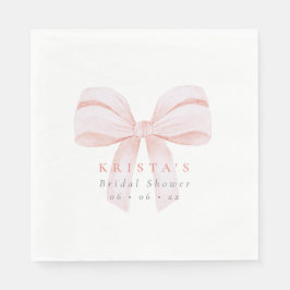 Blush Oversize Bow Brautparty Serviette