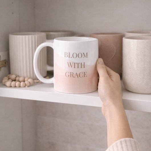 Blush Painted Bloom Classic Mug, 11 oz Kaffeetasse