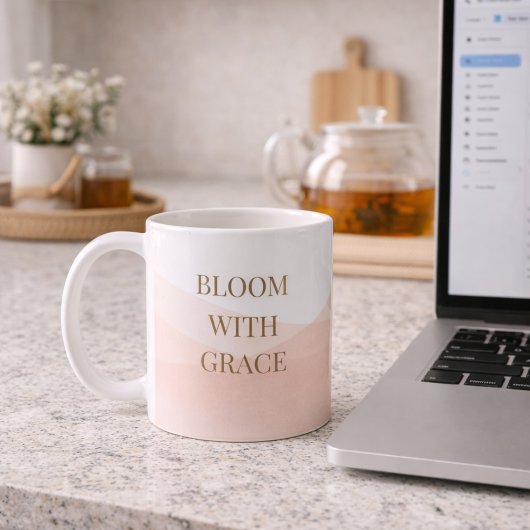 Blush Painted Bloom Classic Mug, 11 oz Kaffeetasse