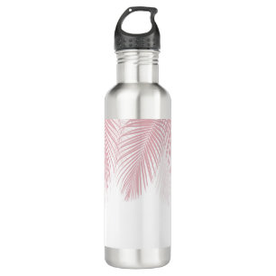 Blush Palm Blätter Finesse 2 #tropical #art Edelstahlflasche