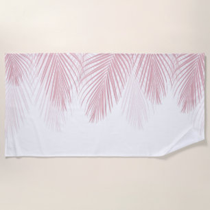 Blush Palm Blätter Finesse 2 #tropical #art Strandtuch
