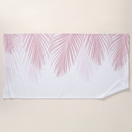 Blush Palm Blätter Finesse 2 #tropical #art Strandtuch (Vorderseite)
