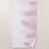 Blush Palm Blätter Finesse 2 #tropical #art Strandtuch (Vorderseite)