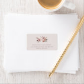 Blush Pampas Boho Wedding Return Address Label Adressaufkleber (Insitu)