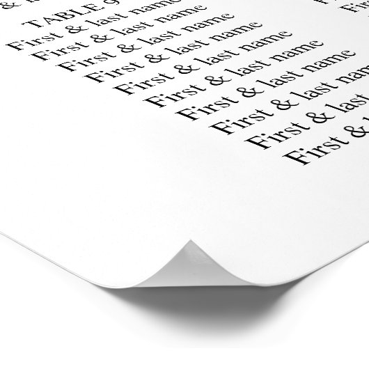 Blush Pampas Grass Hochzeitstabelle Poster (Ecke)