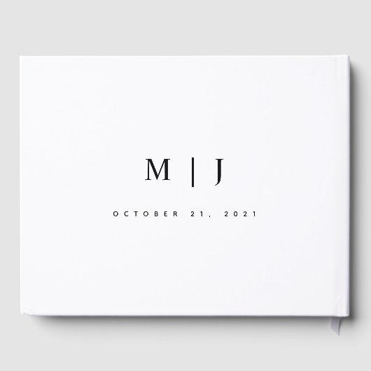 Blush Pampas Grass Minimalistisch Hochzeit Gästebuch (Rückseite)