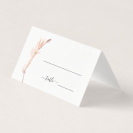 Blush Pampas Grass Minimalistische Hochzeitskarte