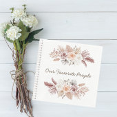 Blush Pampas Grass Wedding Guest Book Notizblock